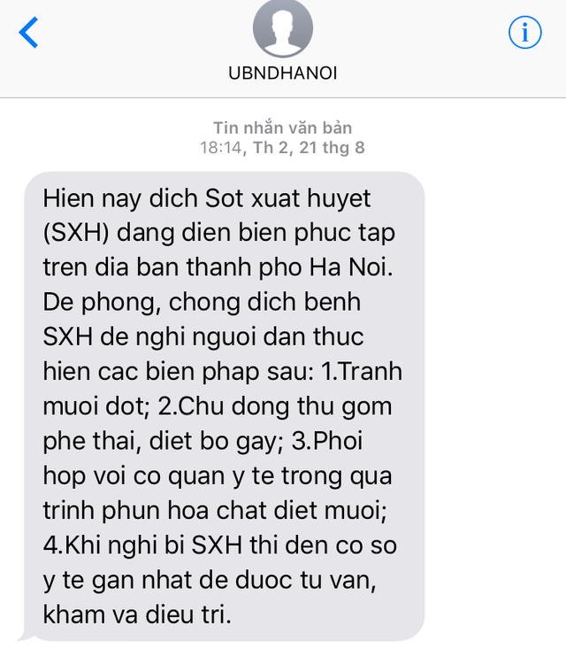 Tuyên truyền phòng chống dịch sốt xuất huyết qua tin nhắn, tờ rơi - Ảnh 1.