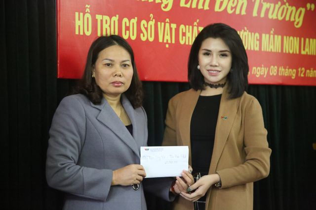 Quỹ Tấm lòng Việt hỗ trợ Trường mầm non Lam Điền 20 triệu đồng để cải thiện cơ sở vật chất - Ảnh 2.