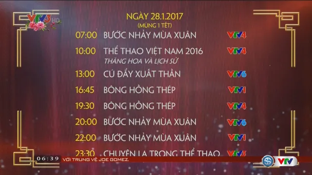 Lịch phát sóng những chương trình thể thao đặc sắc trên VTV ngày mùng 1 Tết - Ảnh 1.