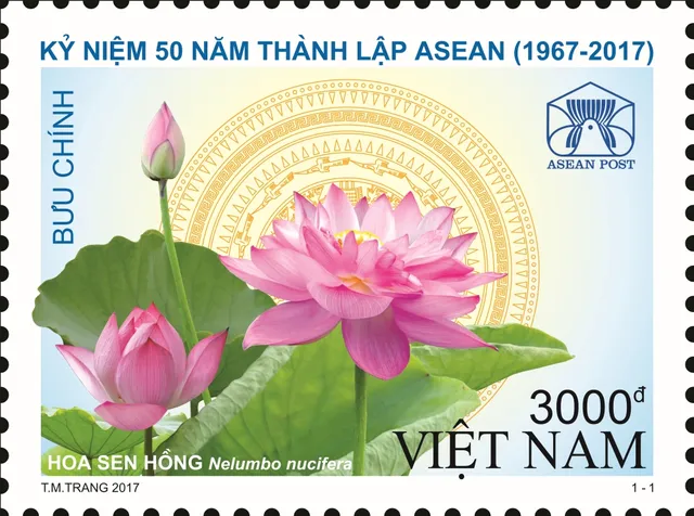 Việt Nam phát hành đặc biệt bộ tem bưu chính Kỷ niệm 50 năm thành lập ASEAN - Ảnh 1.