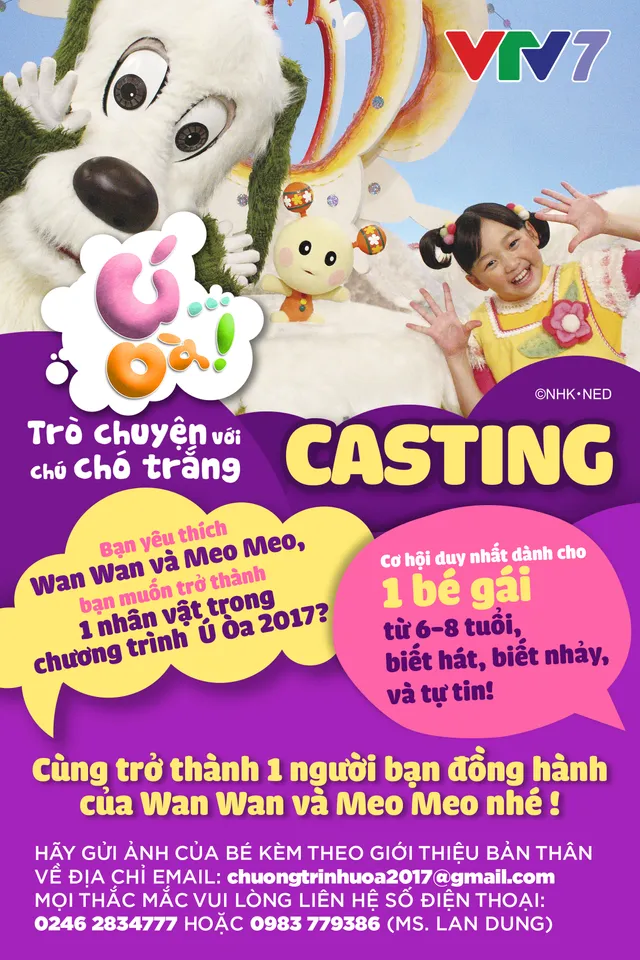 Cơ hội trở thành bạn đồng hành cùng Chú chó trắng Wan Wan trên sóng VTV7 - Ảnh 1.