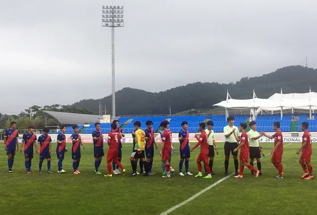 U22 Việt Nam ngược dòng thắng Busan FC 6-1 trước khi dự SEA Games 29 - Ảnh 1.