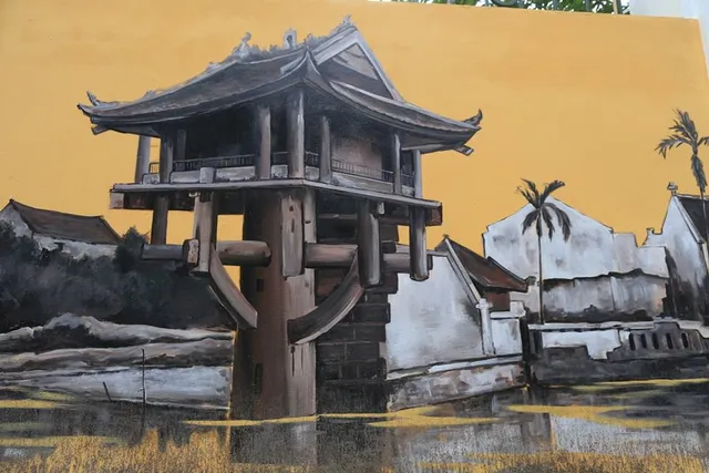 Tái hiện Hà Nội qua tranh bích họa quanh trường THPT Phan Đình Phùng - Ảnh 5. Tái hiện Hà Nội qua tranh bích họa quanh trường THPT Phan Đình Phùng - Ảnh 5.