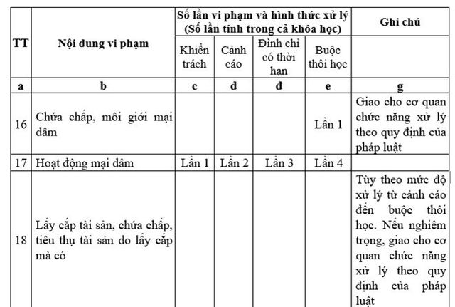 Bộ GD&ĐT trả lời về Dự thảo “Buộc thôi học sinh viên bán dâm 4 lần” - Ảnh 1.