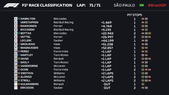 Đua xe F1: Lewis Hamilton giành chiến thắng ở Brazil GP 2018 - Ảnh 6.