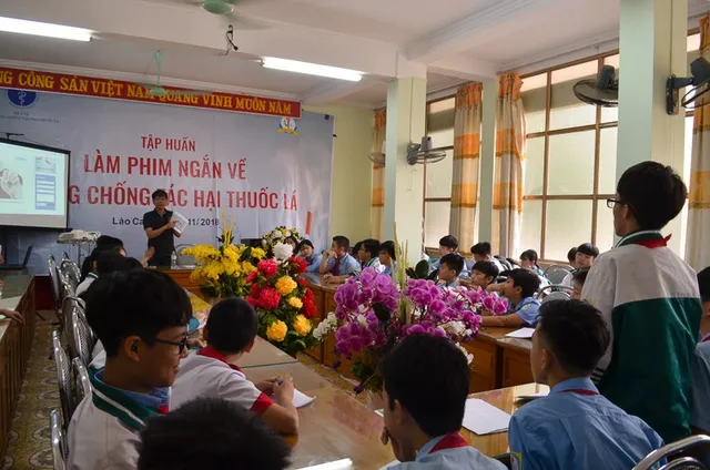 Học sinh Lào Cai hào hứng với cuộc thi làm phim ngắn về phòng chống tác hại của thuốc lá - Ảnh 6.