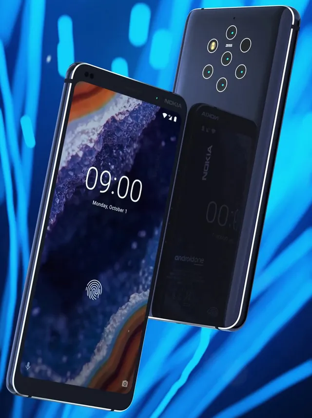 Lộ diện Nokia 9 PureView với 5 camera ở mặt sau, nhận diện vân tay dưới màn hình - Ảnh 1.