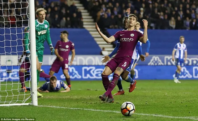 Thua sốc Wigan, Manchester City bị loại khỏi cúp FA - Ảnh 1.