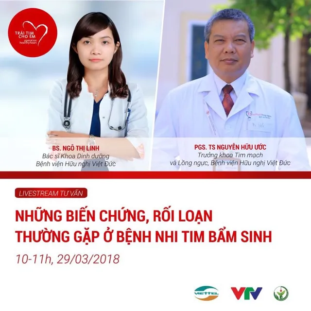 Livestream những biến chứng và rối loạn thường gặp ở bệnh nhi tim bẩm sinh - Ảnh 1.