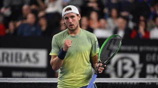 Lucas Pouille vào chung kết giải Dubai Tennis Championships - Ảnh 1. Lucas Pouille vào chung kết giải Dubai Tennis Championships - Ảnh 1.