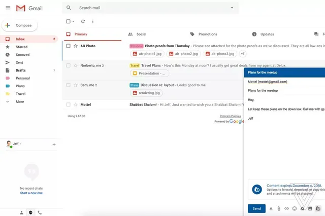 Google chuẩn bị đưa một loạt thay đổi sốc vào thiết kế của Gmail - Ảnh 1.