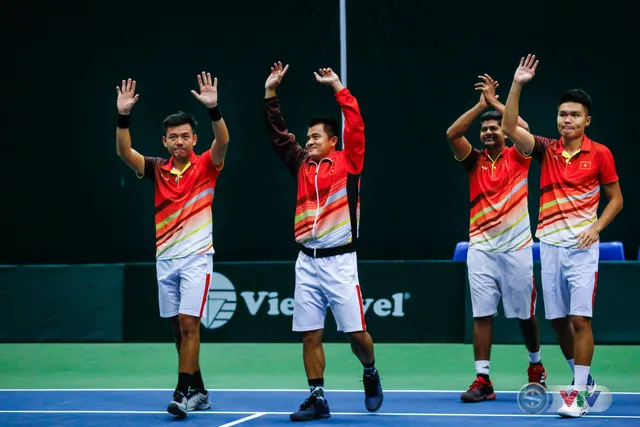 ẢNH: Thắng Qatar, ĐT quần vợt Việt Nam trở lại nhóm II Davis Cup - Ảnh 19.