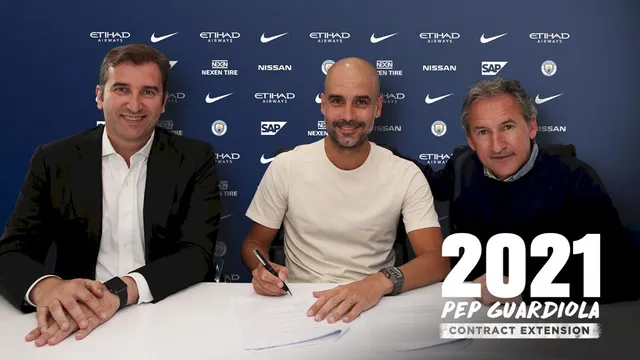 CHÍNH THỨC: Man City trói chân HLV Guardiola đến 2021 - Ảnh 1.