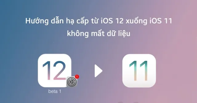 Thủ thuật hạ cấp iOS 12 về iOS 11 không mất dữ liệu ứng dụng - Ảnh 1.