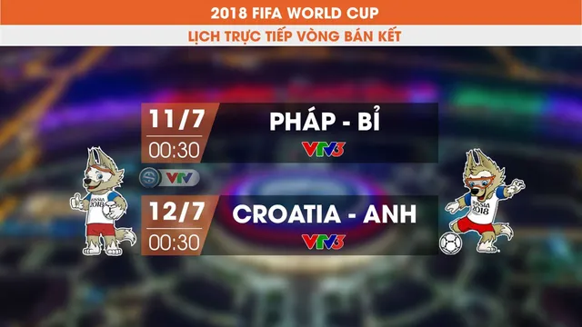 Lịch thi đấu và tường thuật trực tiếp bán kết FIFA World Cup™ 2018: Pháp – Bỉ, Croatia – Anh - Ảnh 5.