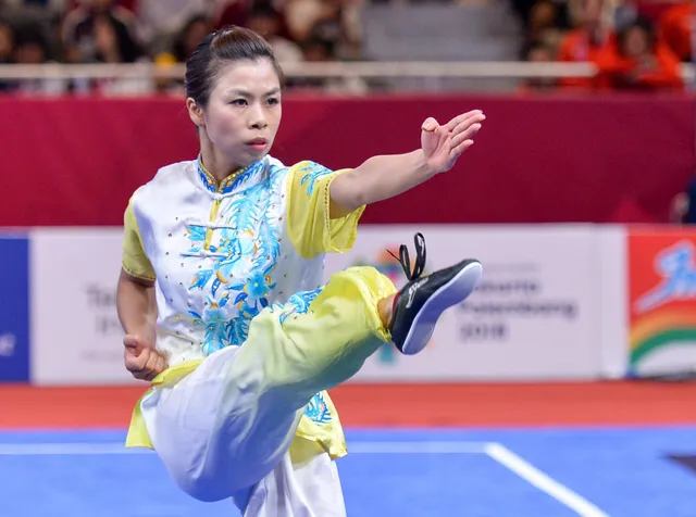 HCĐ wushu ASIAD 2018 Hoàng Thị Phương Giang: Tôi đã cố gắng và thấy hài lòng - Ảnh 1.