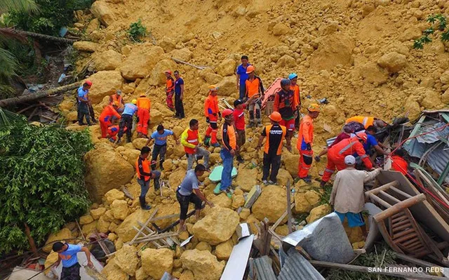 Lở đất sau bão làm nhiều người chết tại Philippines - Ảnh 3.