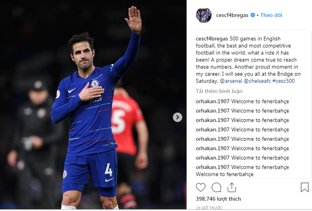 Fabregas gửi thông điệp đến các CĐV Chelsea - Ảnh 1.