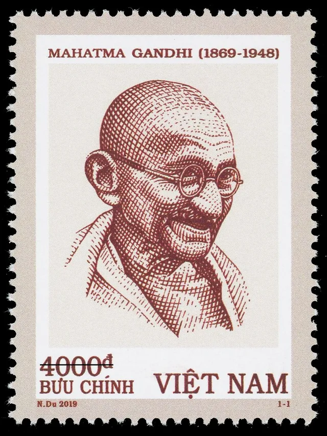 Phát hành bộ tem đặc biệt kỷ niệm 150 năm sinh Mahatma Gandhi - Ảnh 1.