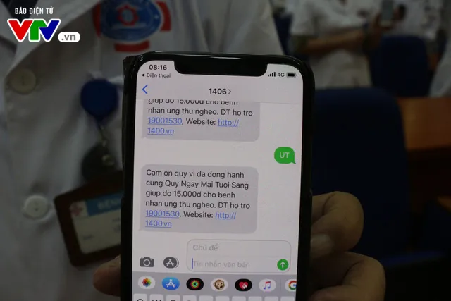 Phát động nhắn tin ủng hộ bệnh nhân ung thư - Ảnh 3.