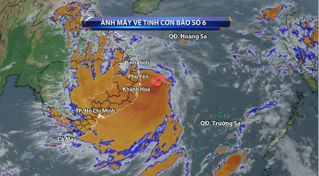 BÃO SỐ 6 LÚC 15H00 CÁCH BỜ 150KM BÃO SỐ 6 LÚC 15H00 CÁCH BỜ 150KM