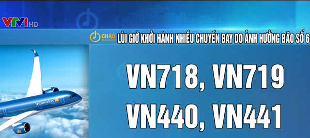 Lùi giờ khởi hành các chuyến bay do bão số 6 - Ảnh 1.