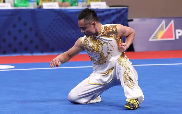 VIDEO Bài thi Nam quyền của Phạm Quốc Khánh giúp Wushu Việt Nam giải cơn khát Vàng - Ảnh 3.