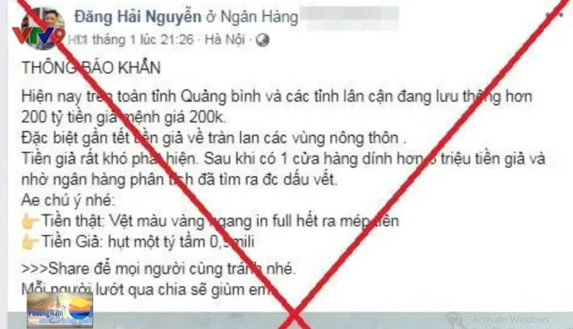 Danh tính kẻ tung tin đồn thất thiệt trên Facebook về 200 tỷ đồng tiền giả - Ảnh 1.