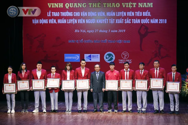 Trao thưởng VĐV, HLV tiêu biểu và VĐV, HLV người khuyết tật xuất sắc 2018 - Ảnh 1.