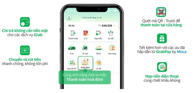 Ví điện tử GrabPay by Moca triển khai tính năng thanh toán hóa đơn - Ảnh 1.