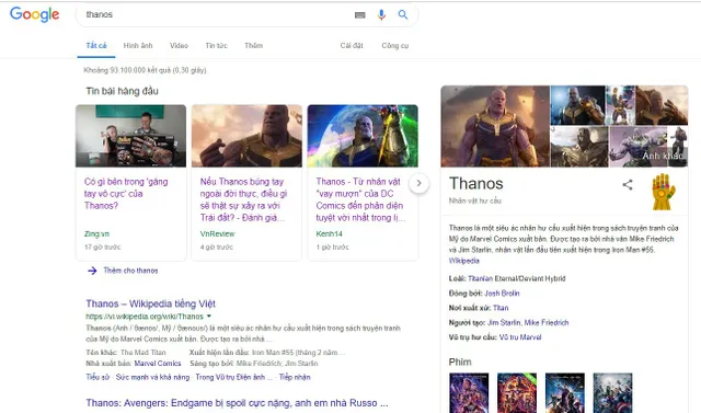 Găng tay vô cực của Thanos ảnh hưởng tới Google như thế nào? - Ảnh 1.