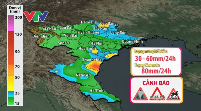 Cảnh báo mưa giông Bắc Bộ và Bắc Trung Bộ - Ảnh 1.
