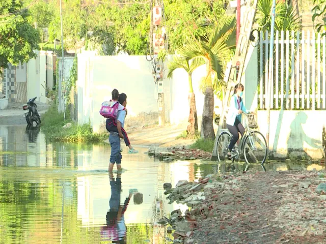 Chính quyền địa phương chưa giải quyết đoạn đường ngập nước tại Nha Trang