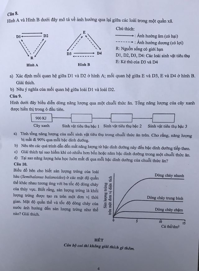 Đề thi Sinh vào lớp 10 chuyên KHTN có sự thay đổi về hình thức và độ khó - Ảnh 4.