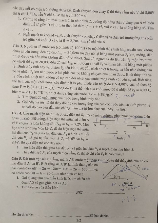 Đề thi Vật Lý lớp 10 Chuyên ĐH Sư phạm 2019 khó và khác lạ - Ảnh 2.