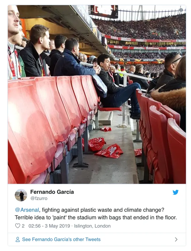 Arsenal bị chỉ trích thậm tệ vì hủy diệt môi trường - Ảnh 1. Arsenal bị chỉ trích thậm tệ vì hủy diệt môi trường - Ảnh 1.