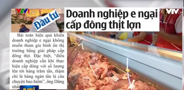 Doanh nghiệp sợ rủi ro khi tham gia cấp đông thịt lợn - Ảnh 1.