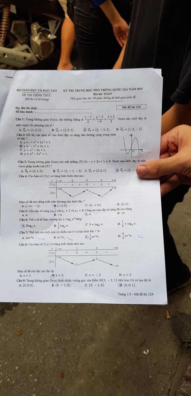 Đề thi Toán THPT Quốc gia 2019 - Ảnh 11.