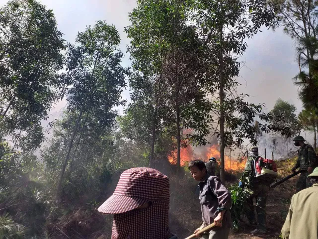 6 điểm đang cháy lớn tại Hương Sơn, Hà Tĩnh - Ảnh 7.