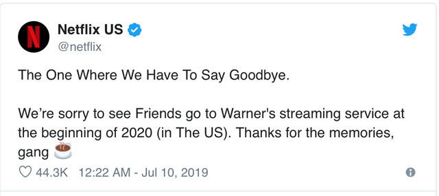 Friends sẽ biến mất khỏi Netflix vào năm 2020 - Ảnh 1.