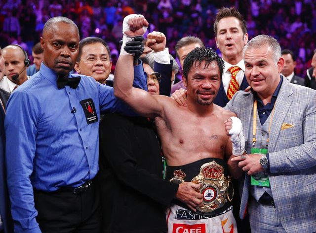 Pacman Manny Pacquiao giành đai vô địch hạng bán trung ở tuổi 40 - Ảnh 6.