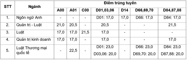 Điểm chuẩn Đại học Luật TP.HCM cao nhất lên tới 23 điểm - Ảnh 1.