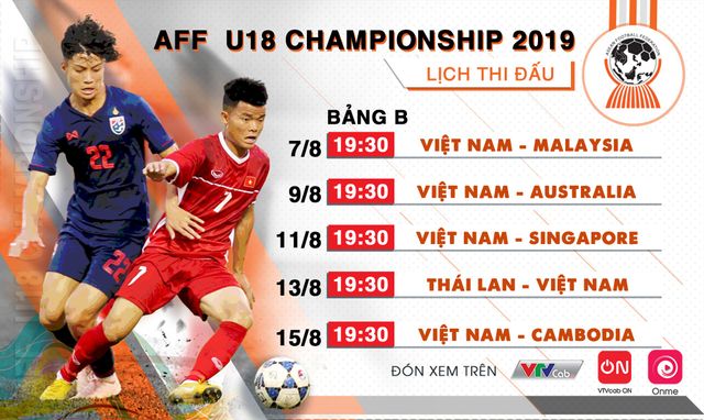 VTVcab trực tiếp trọn vẹn giải U18 Đông Nam Á 2019 - Ảnh 1.