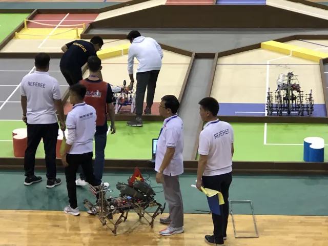 Sôi động không khí buổi thử sân tại ABU Robocon 2019 - Ảnh 12.