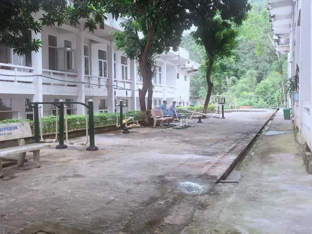 Lắp dụng cụ thể dục ngoài trời cho bệnh nhân - Ảnh 3. Lắp dụng cụ thể dục ngoài trời cho bệnh nhân - Ảnh 3.
