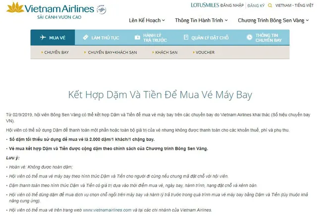 Vietnam Airlines sẽ cho phép thanh toán vé máy bay bằng dặm và tiền - Ảnh 2. Vietnam Airlines sẽ cho phép thanh toán vé máy bay bằng dặm và tiền - Ảnh 2.