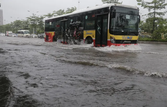 Chùm ảnh: Hà Nội có nhiều điểm ngập nước, cây đổ ảnh hưởng đến giao thông - Ảnh 9.