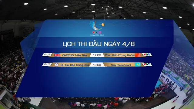 Lịch thi đấu và trực tiếp VTV Cup Tôn Hoa Sen 2019 hôm nay, 4/8: CHDCND Triều Tiên – Phúc Kiến (Trung Quốc), ĐH Đài Bắc Trung Hoa – Altay (Kazakhstan) - Ảnh 1.