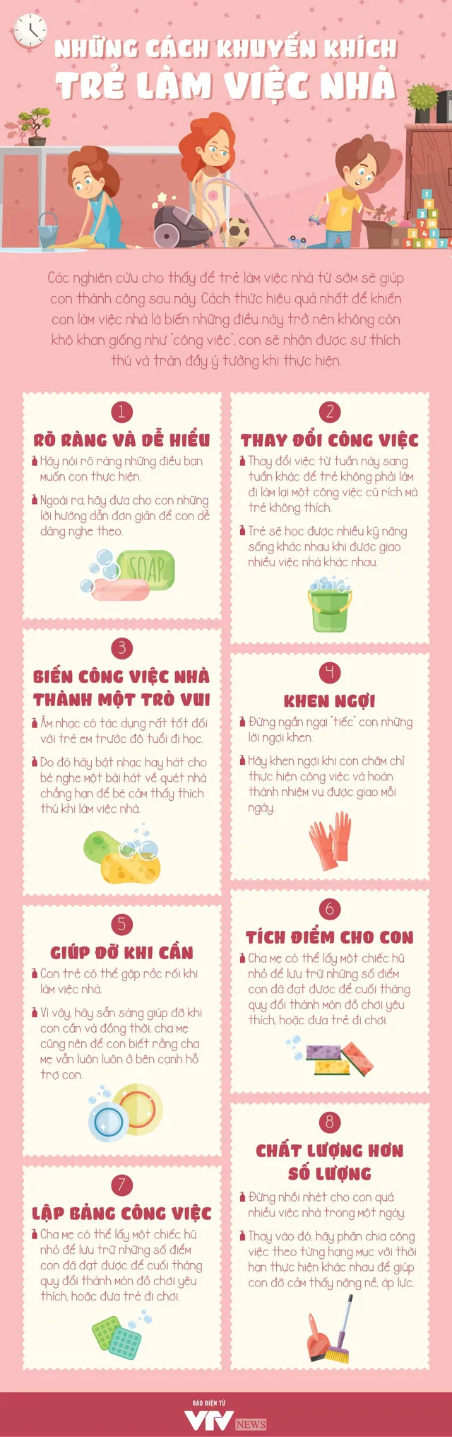 Những cách khuyến khích trẻ làm việc nhà - Ảnh 1.