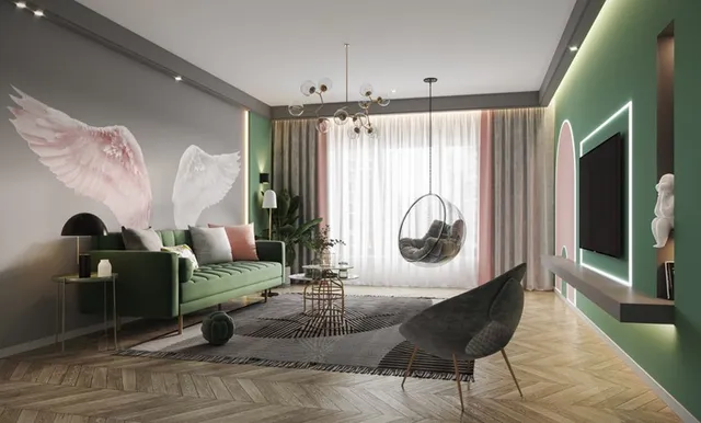 Bí quyết trang trí phòng khách màu hồng khiến vạn người mê - Ảnh 8. Bí quyết trang trí phòng khách màu hồng khiến vạn người mê - Ảnh 8.